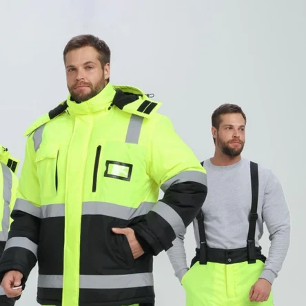 Костюм зимний сигнальный Специалист-З (тк.Оксфорд PU) брюки, желтый/черный