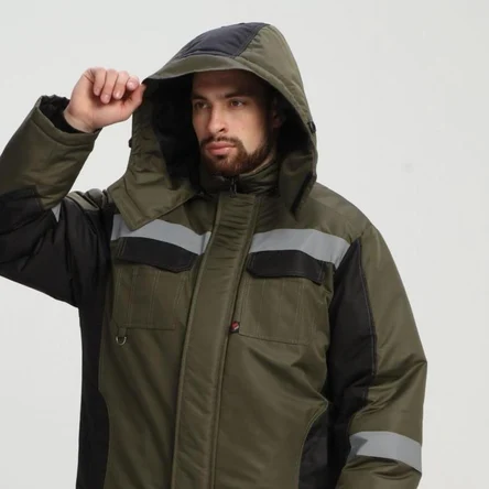 Костюм зимний Вектор-2 СОП (тк.Таслан,135) п/к, хаки/черный