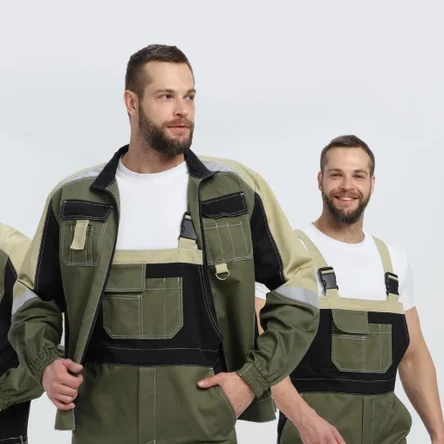 Костюм Вектор-2 (тк.Смесовая МВО,240) п/к, хаки/черный/бежевый