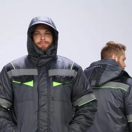 Костюм зимний Ховард (тк.OxLine) п/к, т.серый/черный/лимонный