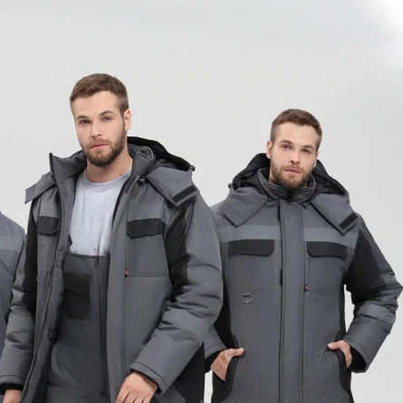 Костюм зимний Вектор-2 СОП (тк.Таслан,135) п/к, т.серый/черный